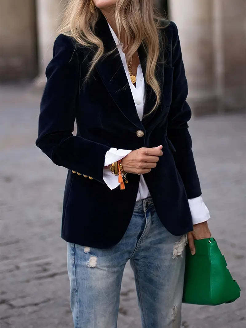 Women's Fashionable Elegant Solid Color Coat - Image 6