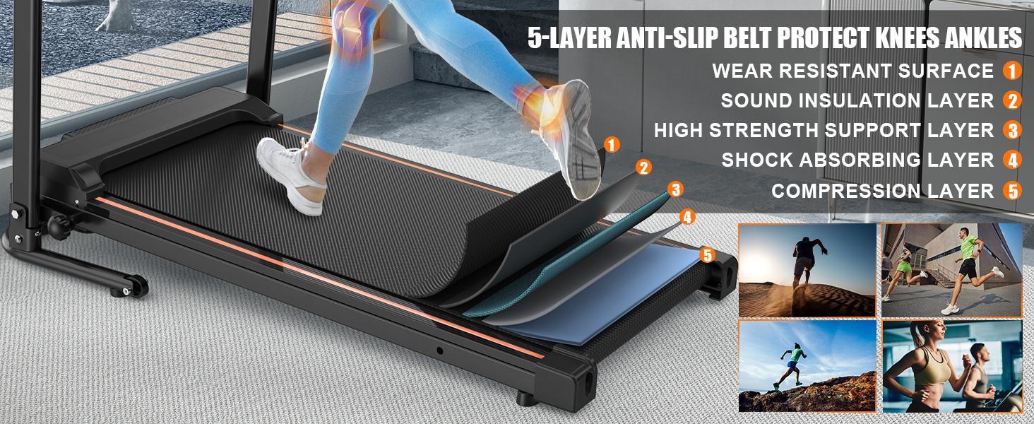 Home Use Foldable Portable 2.5HP Heavy-duty APP Controlled Fitness Walking Machine - Image 3
