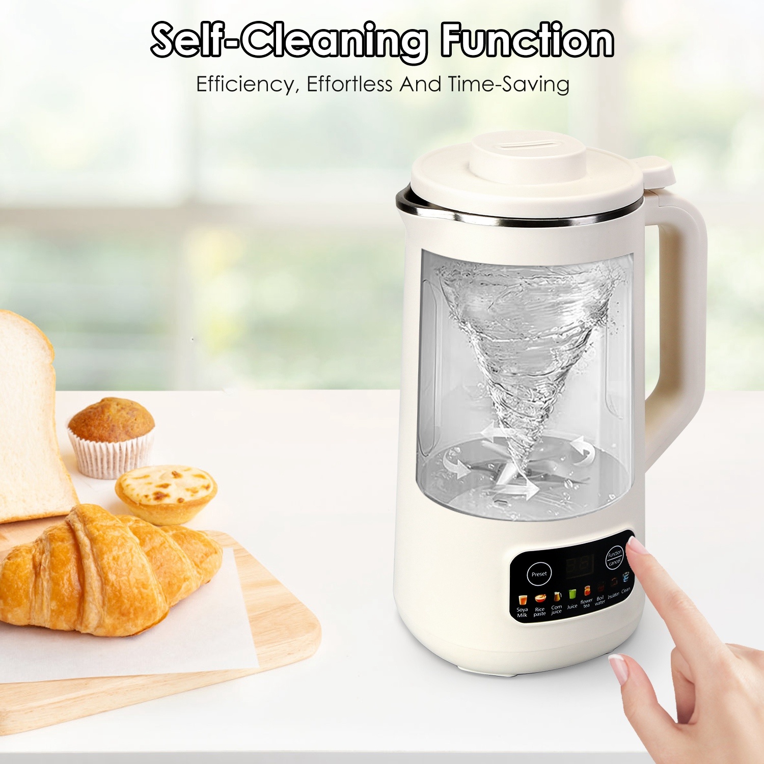 1Pc 27OZ Nut Milk Maker With 12Hours Delay Function Self-Cleaning Keep Warm Automatic Soy Milk Maker Machine For Homemade Soya Milk Rice Paste Juice Corn Juice Flower Tea Boil Water - Imagen 8