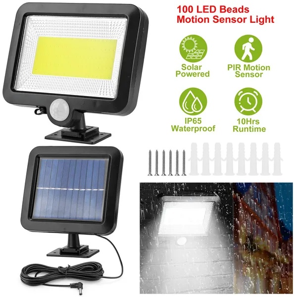 Solar Powered Wall Lights Outdoor LED Beads Motion Sensor Lamp - Image 3