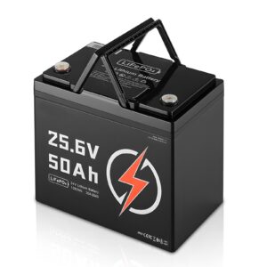 24V 50Ah LiFePO4 Lithium Battery Bluetooth Rechargeable Battery 30A BMS