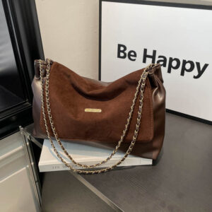 Large Capacity Suede Crossbody Bag
