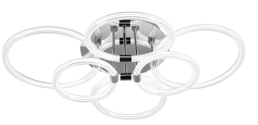 Modern LED Ceiling Light, Flush Mount Ceiling Light With Dimmable Remote Control, 6Rings Acrylic Ceiling Light Fixture For Bedroom, Living Room, Kitchen, Office Lamps 6 Heads - Imagen 6