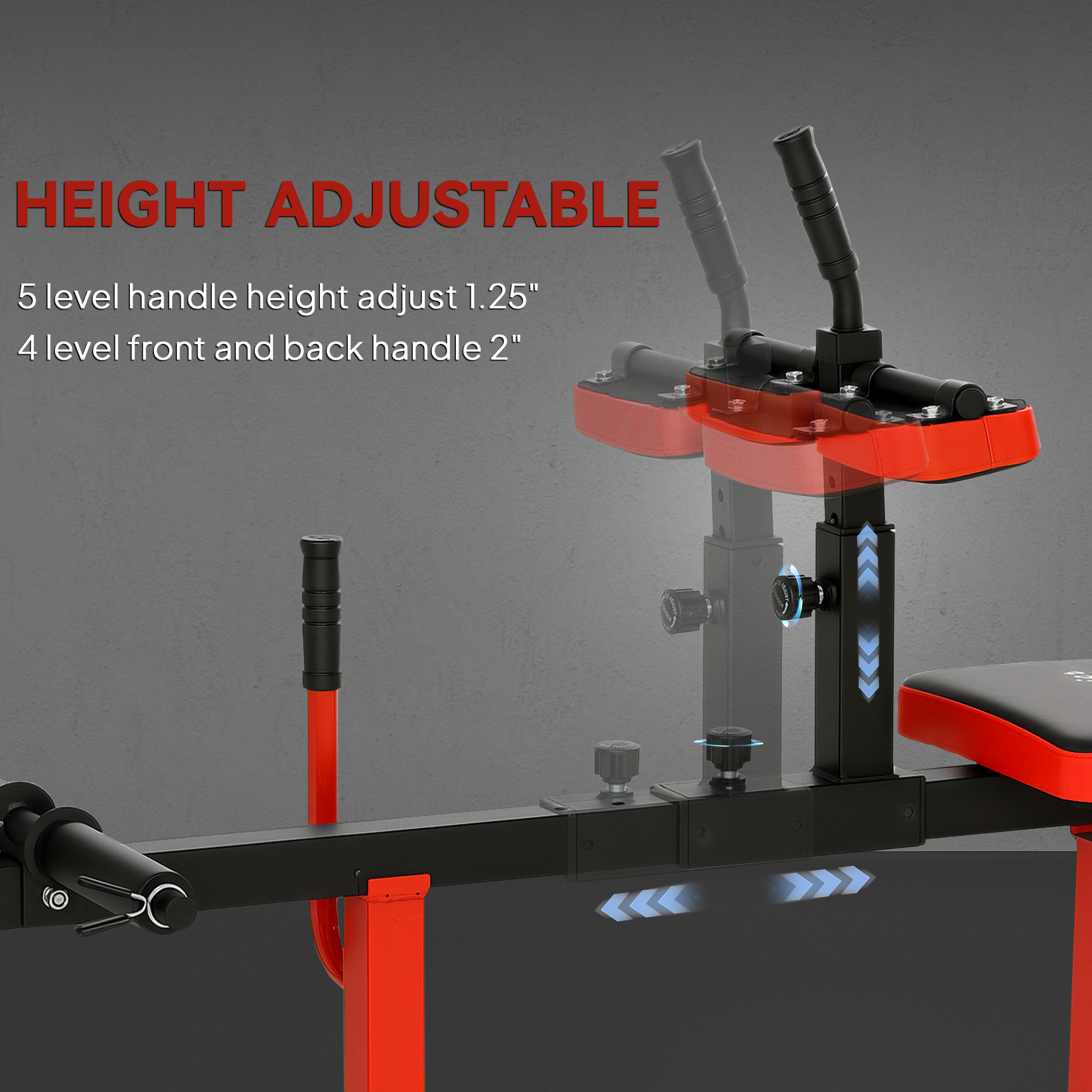 Adjustable Steel Seated Calf Raise Exercise Strength Training Gym Equipment, Red - Imagen 8