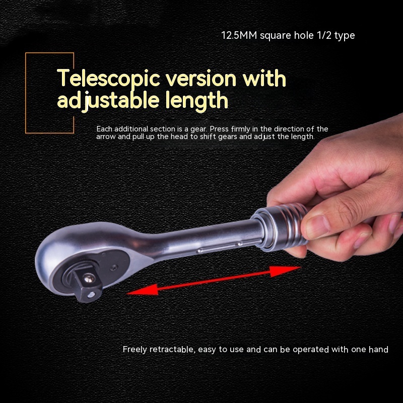 Telescopic Ratchet Automatic Two-way Fast Wrench 72 Teeth Auto Repair Tools - Image 4