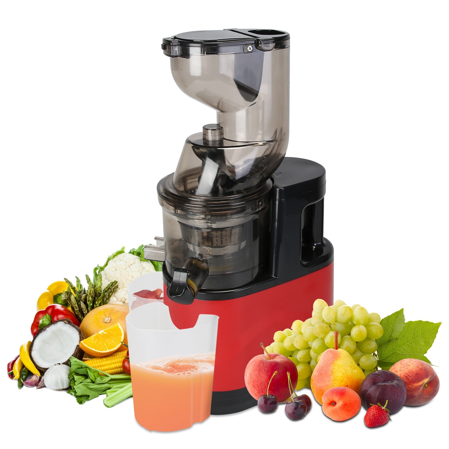 1Pc Cold Press Juicer Machine 300W Electric Slow Masticating Juicer For Whole Vegetable And Fruit With Reverse Function 2 Containers Cleaning Brush Clear Marks Easy Cleaning Fedex Shipping - Imagen 4