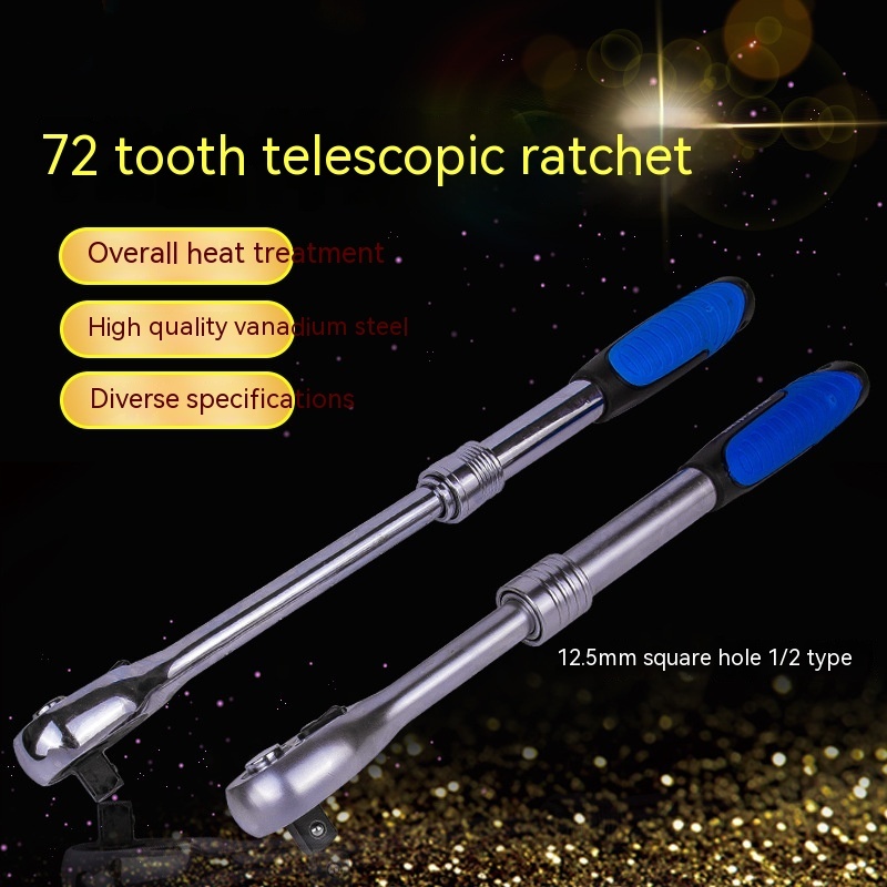 Telescopic Ratchet Automatic Two-way Fast Wrench 72 Teeth Auto Repair Tools - Image 3