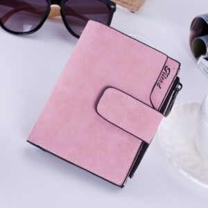 Vintage Snap Closure Matte Finish Women's Short Wallet, Multi Card Holder Zipper Purse, Portable Coin Pocket