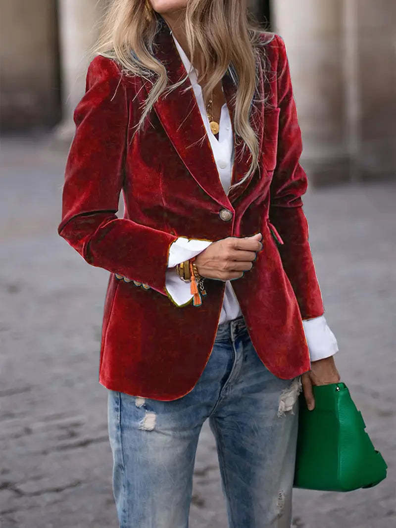 Women's Fashionable Elegant Solid Color Coat - Image 2