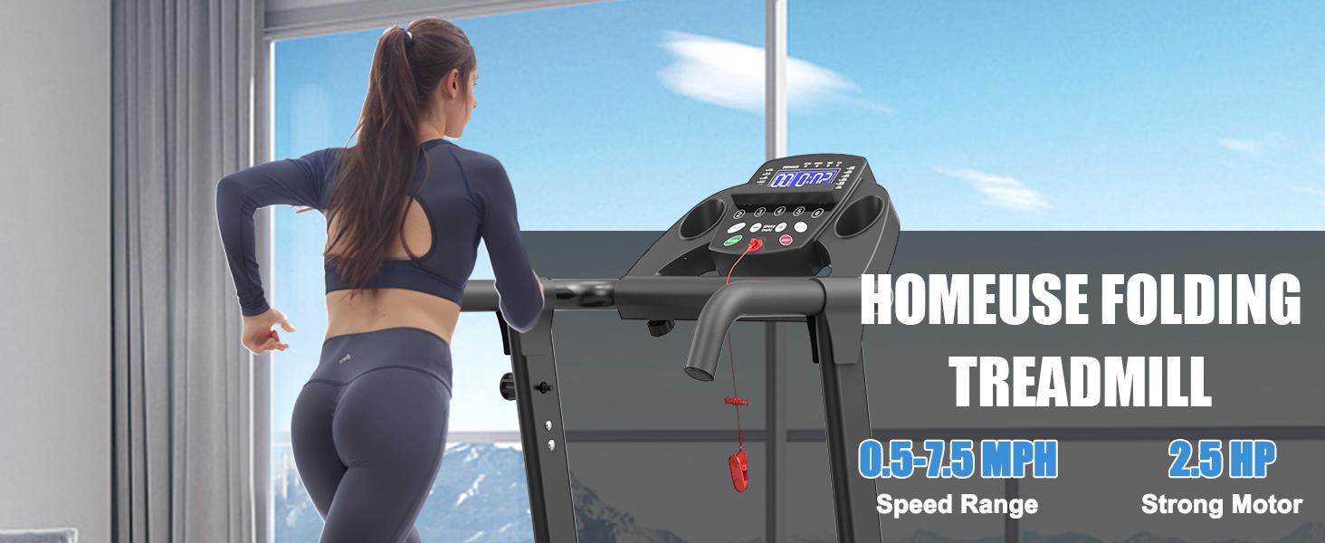 Home Use Foldable Portable 2.5HP Heavy-duty APP Controlled Fitness Walking Machine - Image 7