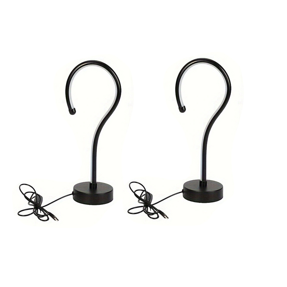 2PC Creative Question Mark Shape Table Lamp, USB Three-color Dimming Desktop Decoration Table Lamp - Imagen 2