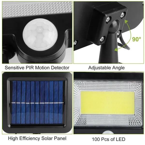 Solar Powered Wall Lights Outdoor LED Beads Motion Sensor Lamp - Image 4