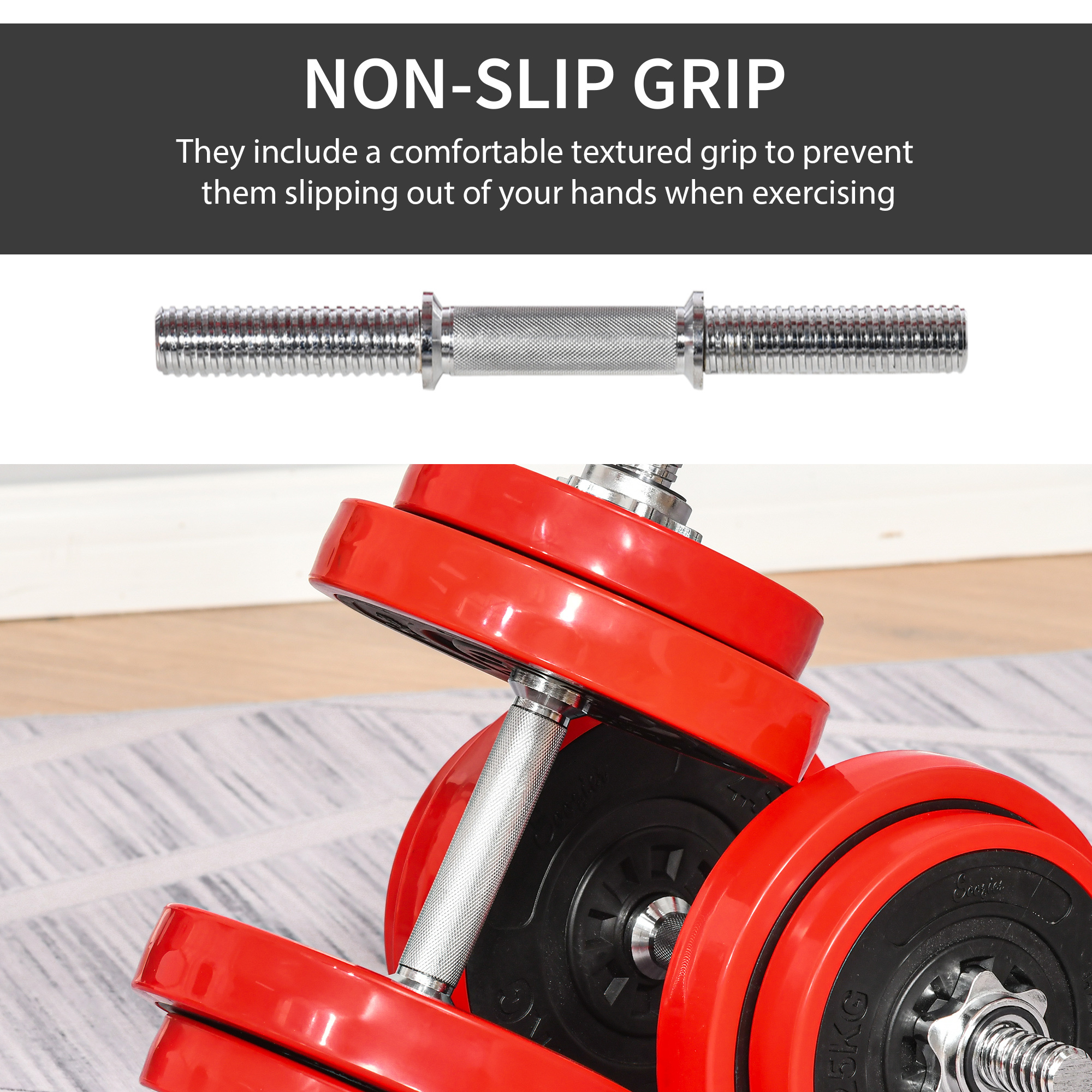 Adjustable Dumbbell Set, 44lbs Convertible to Barbell Weight Set for Home Gym Women and Men Weight Lifting Training - Imagen 7