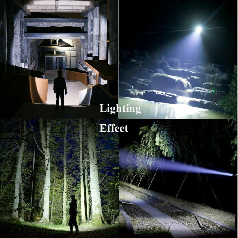 POWERFUL Tactical Quad-Core Super Bright Torch LED Flashlight USB Rechargeable Camping - Image 6