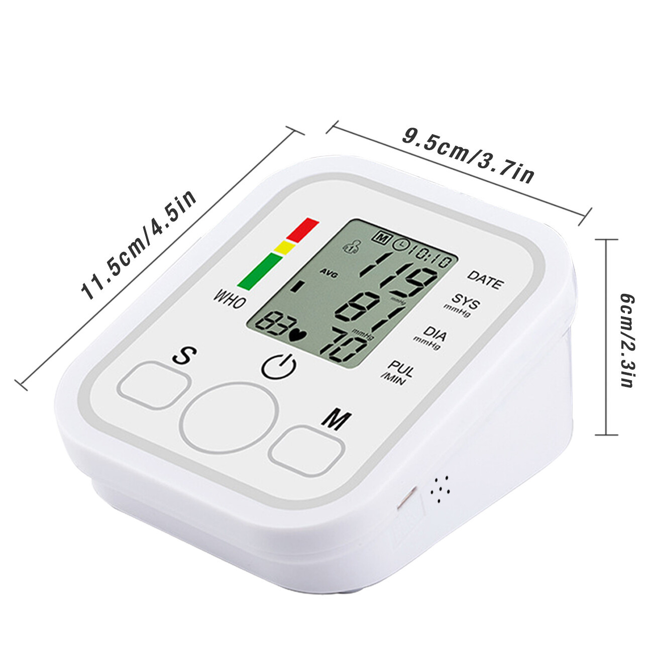 Automatic Upper Arm Blood Pressure Monitor Pulse Meter BP Machine Voice Talking - Imagen 4