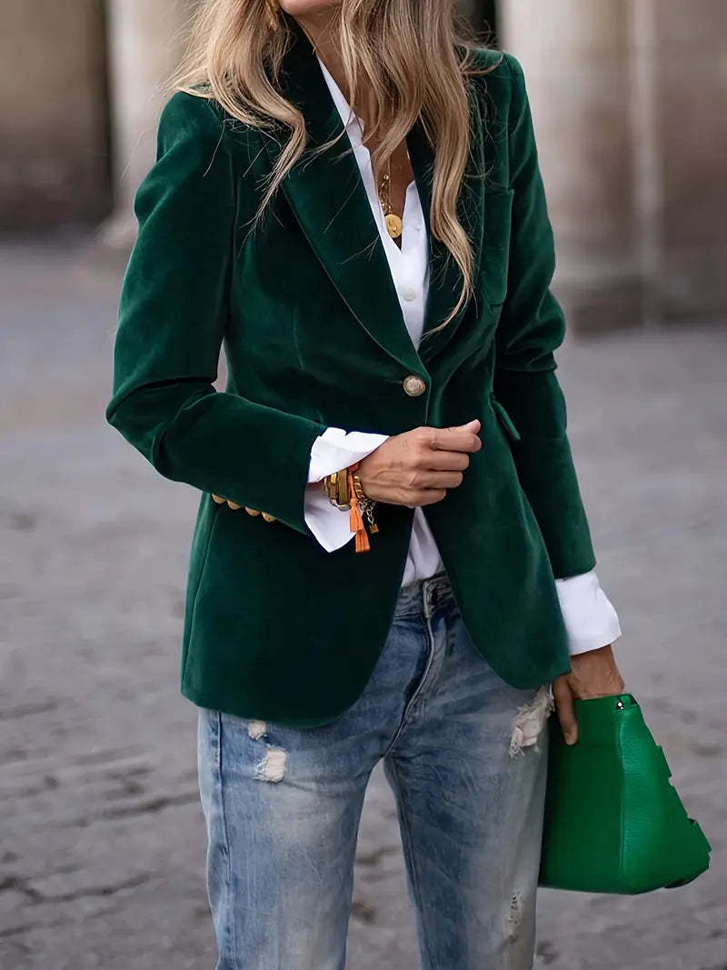 Women's Fashionable Elegant Solid Color Coat - Image 8