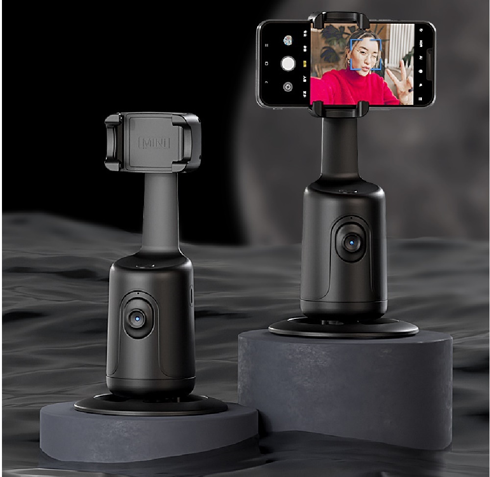 360 Auto Face Tracking Gimbal AI Smart Gimbal Face Tracking Auto Phone Holder For Smartphone Video Vlog Live Stabilizer Tripod - Imagen 2