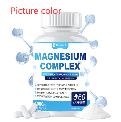 Magnesium Complex Supplement With Glycinate Citrate, Malate Oxide, Supports Bone, Muscle Digestive Health, Vegan Non-GMO, 60 Capsules - Imagen 7