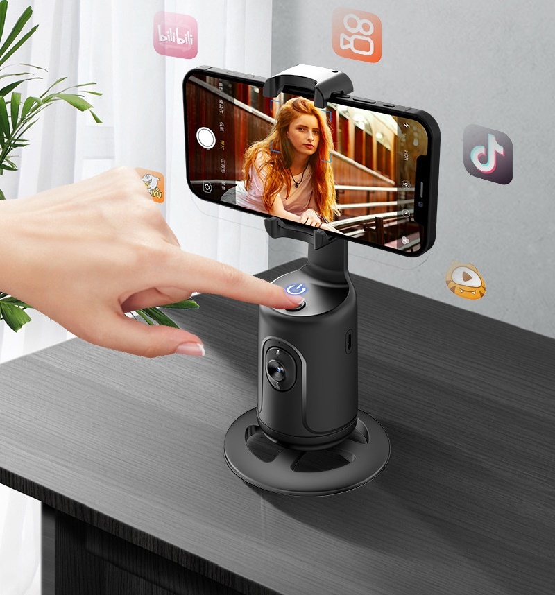 360 Auto Face Tracking Gimbal AI Smart Gimbal Face Tracking Auto Phone Holder For Smartphone Video Vlog Live Stabilizer Tripod - Imagen 5