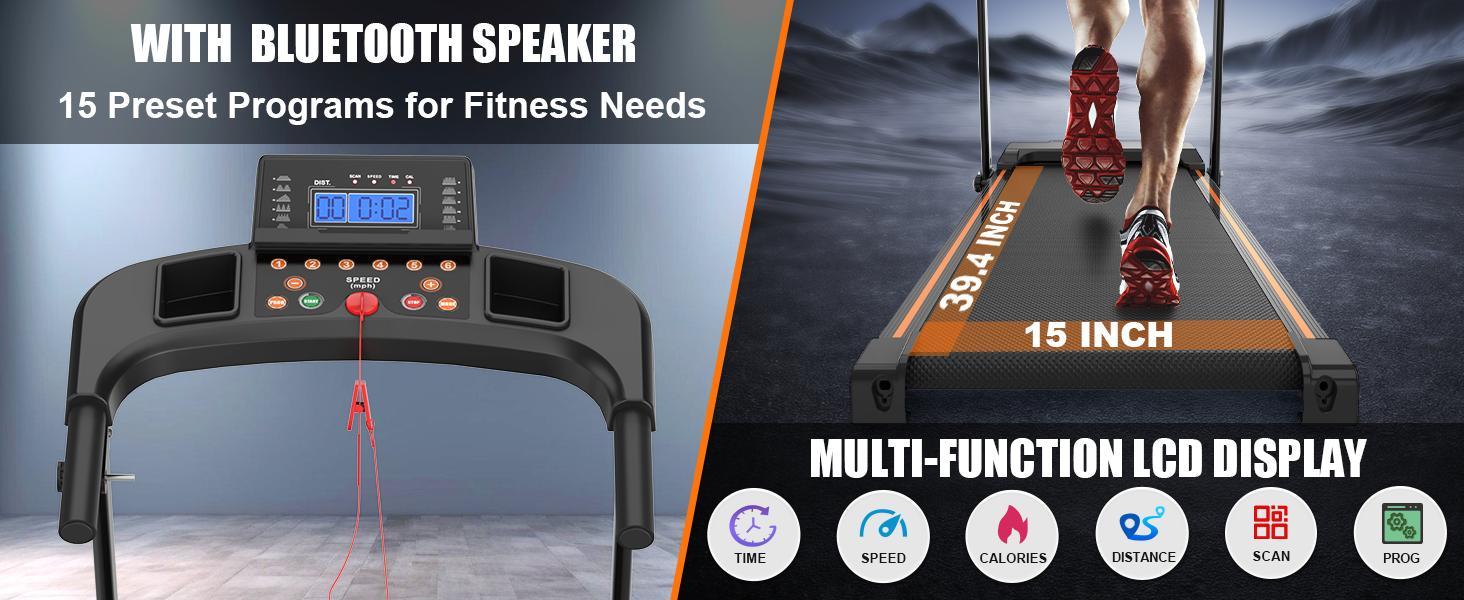 Home Use Foldable Portable 2.5HP Heavy-duty APP Controlled Fitness Walking Machine - Image 10