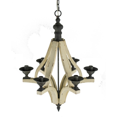 6 - Light Wood Chandelier With Adjustable Chain For Kitchen, Dining Hall Entrance, Bulb Not Included - Image 9