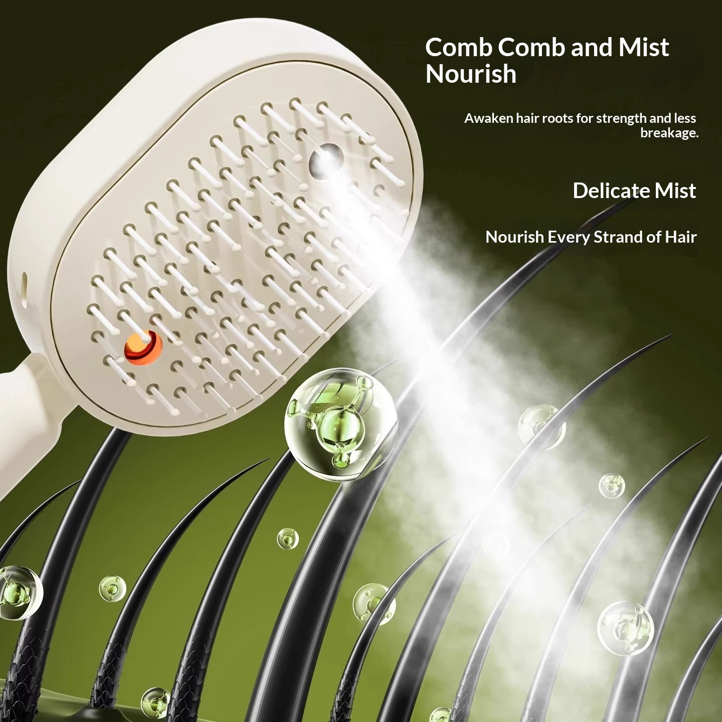 Electric Spray Airbag Massage Comb Essential Oil Atomized Hair Brush Anti-static Salon Fluffy Modeling Hair Care Tools - Image 5