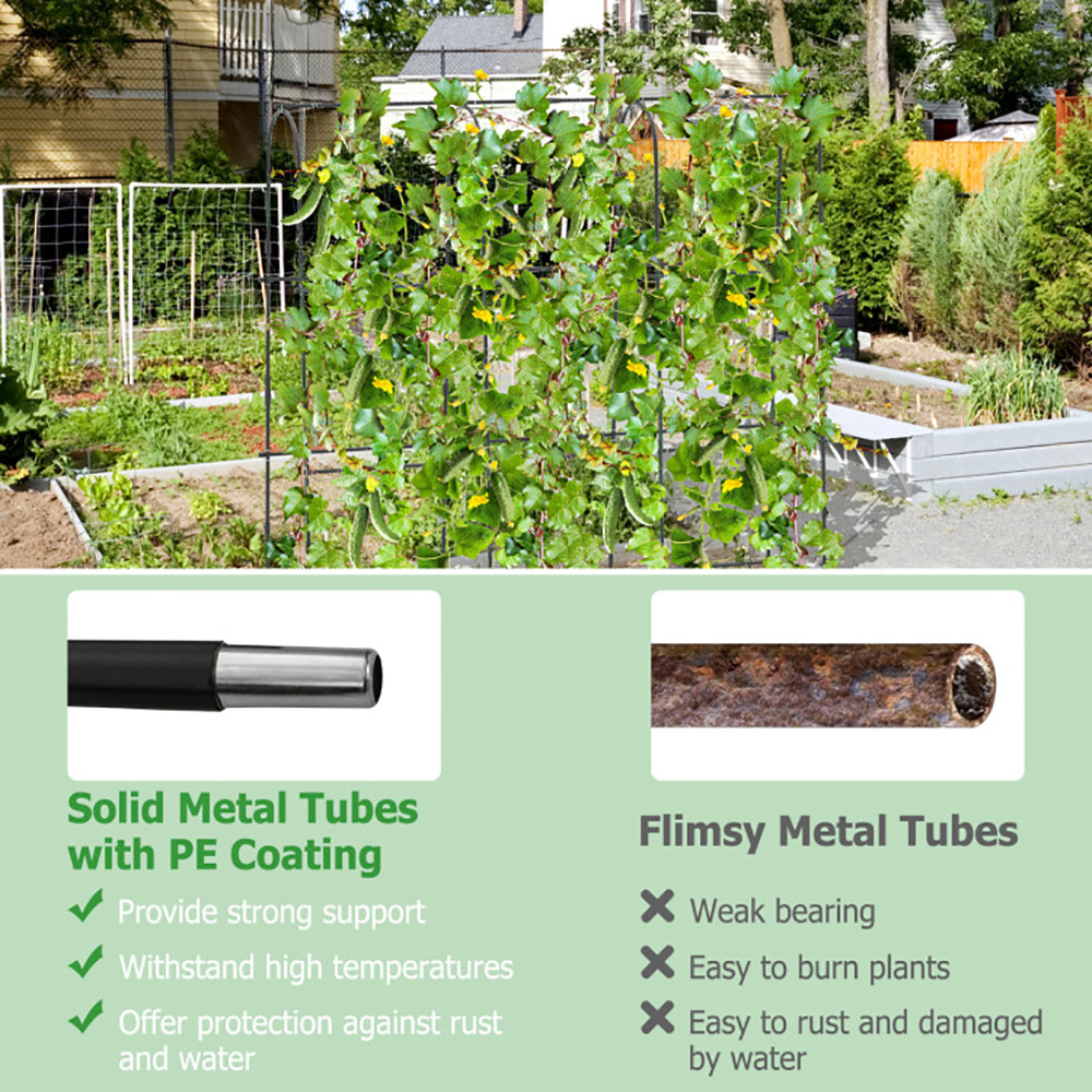 71 X 71 Inch U-Shaped Tall Garden Arched Trellis For Climbing Plants - Image 6