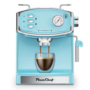 20 Bar Espresso Machine For Home- Professional Compact Espresso Maker With Milk Frother Steam Wand, Pressure Gauge & 54oz Large Water Tank, Low Noise Fast Brewing For Cappuccino, Latte