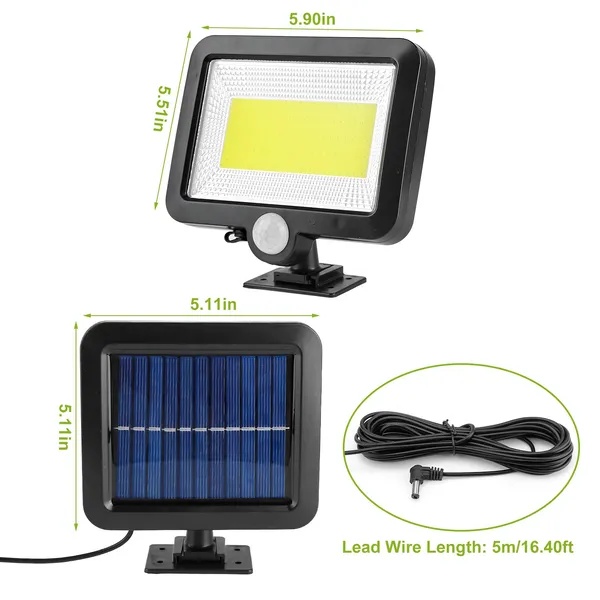 Solar Powered Wall Lights Outdoor LED Beads Motion Sensor Lamp - Image 2