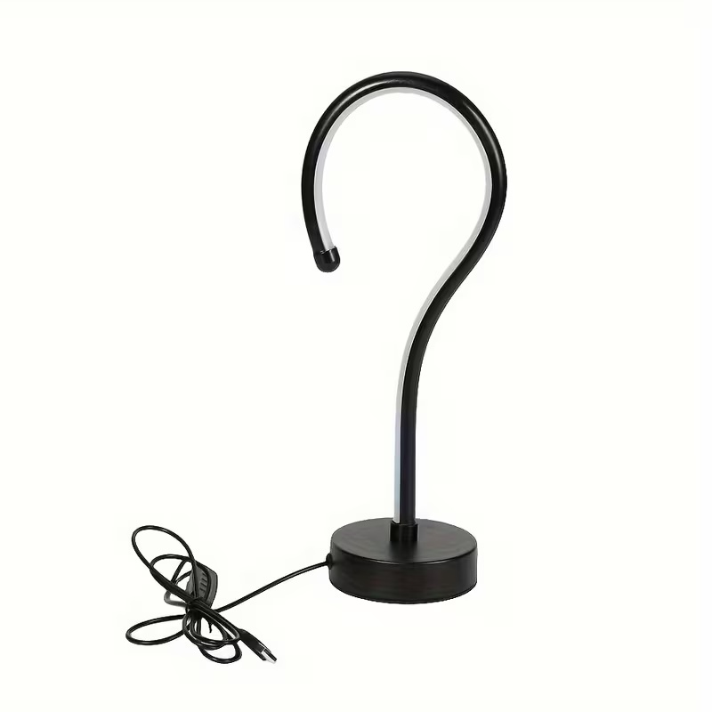 2PC Creative Question Mark Shape Table Lamp, USB Three-color Dimming Desktop Decoration Table Lamp - Imagen 6