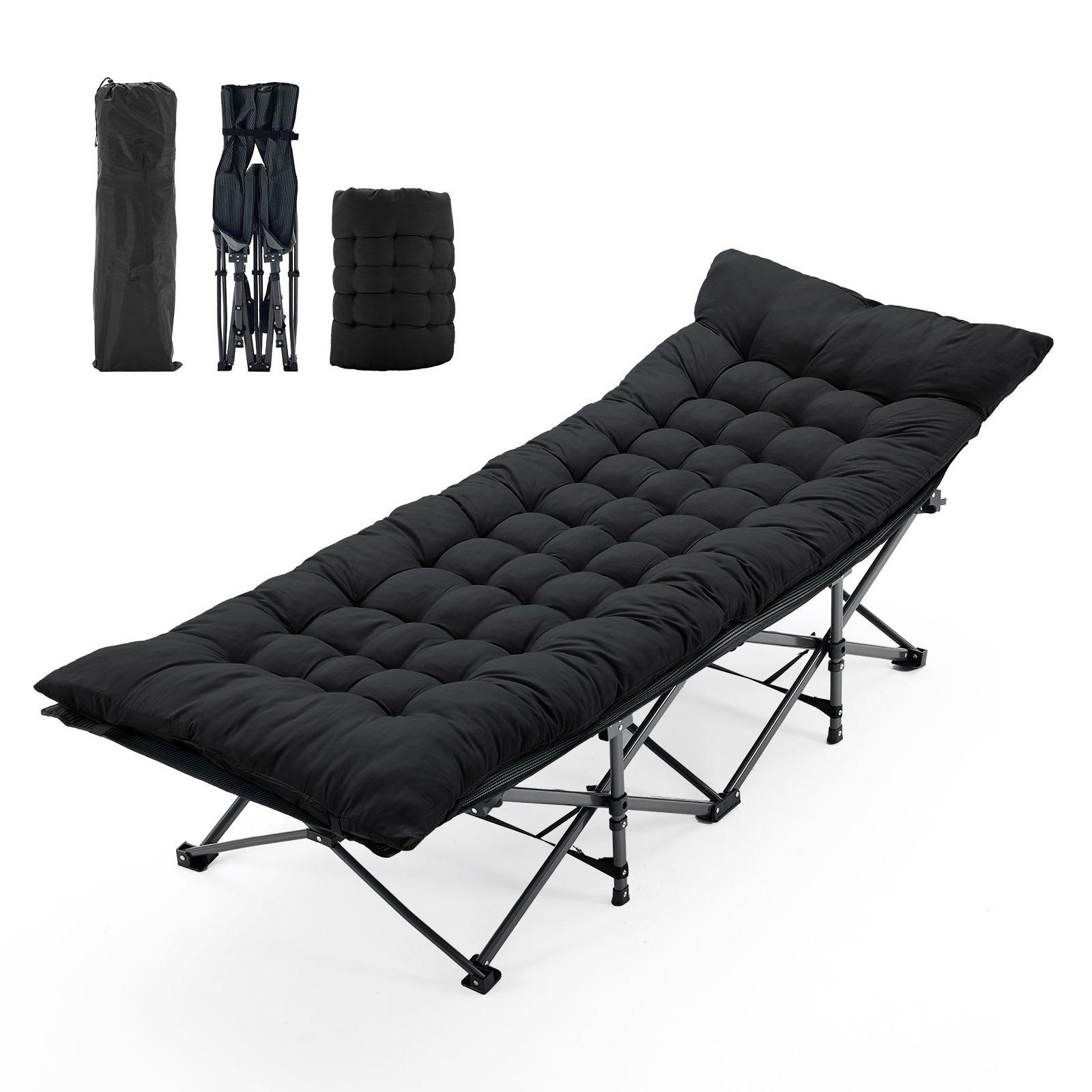 Foldable Camping Bed With Mattress, Sturdy And Durable Folding Bed