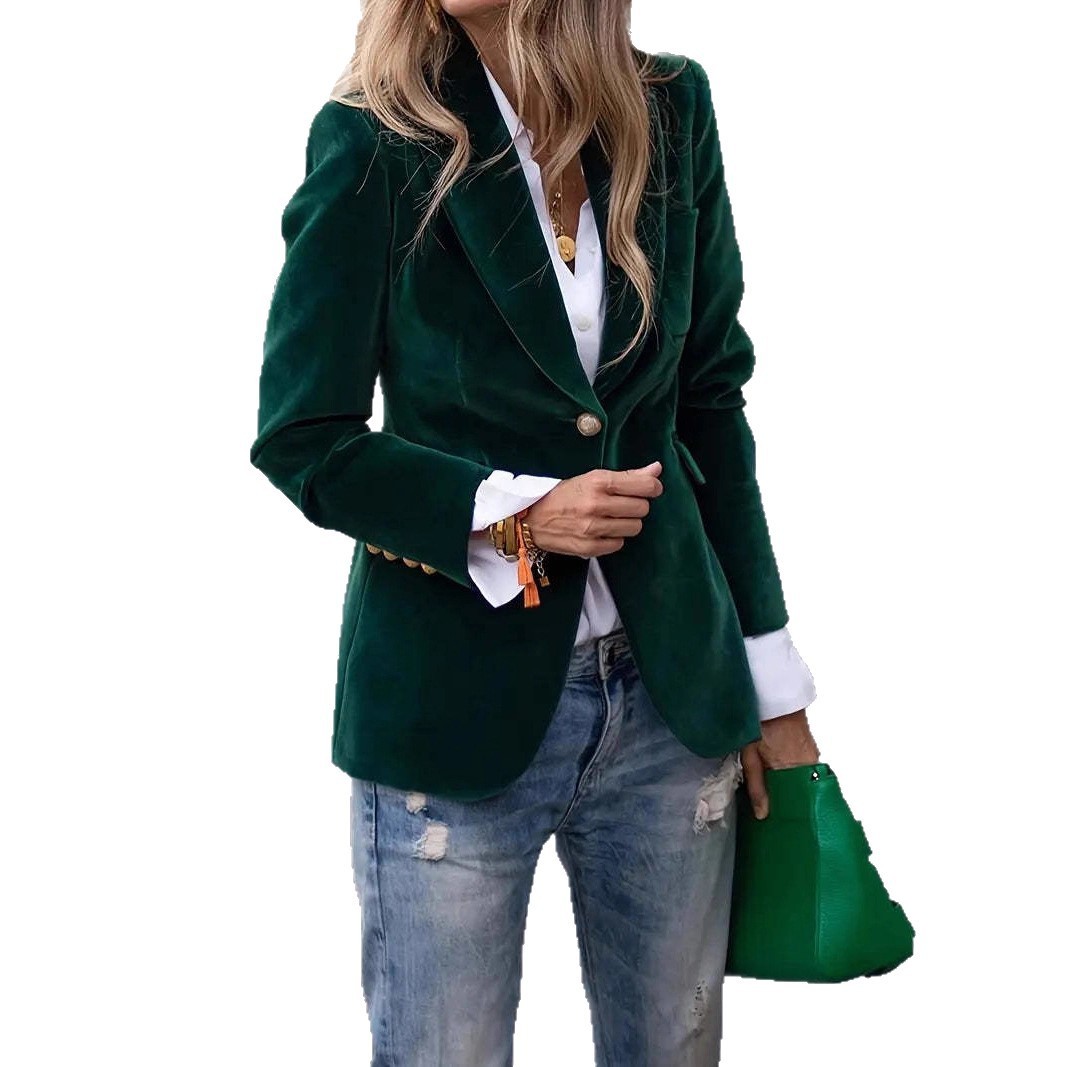 Women's Fashionable Elegant Solid Color Coat - Image 10