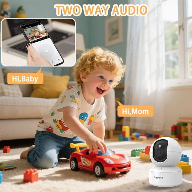 BoyKeep 2K Smart WiFi Security Camera Dual Band 5G 2.4GHz Indoor Surveillance Camera, 360 PTZ, IR Night Vision, Two Way Audio - Imagen 4