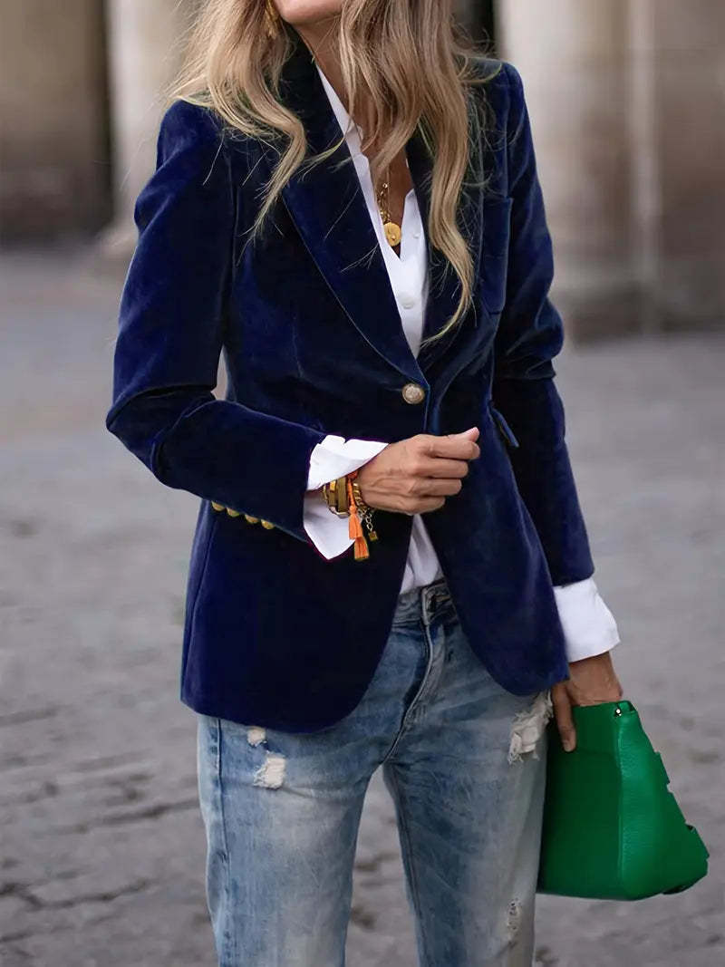 Women's Fashionable Elegant Solid Color Coat - Image 7