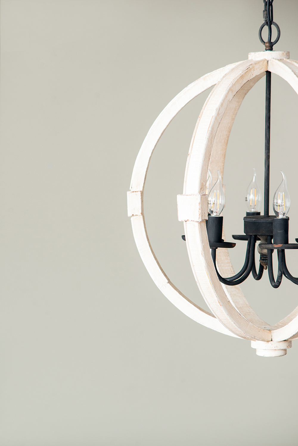 6 - Light Wood Chandelier With Adjustable Chain For Kitchen, Dining Hall Entrance, Bulb Not Included - Image 2