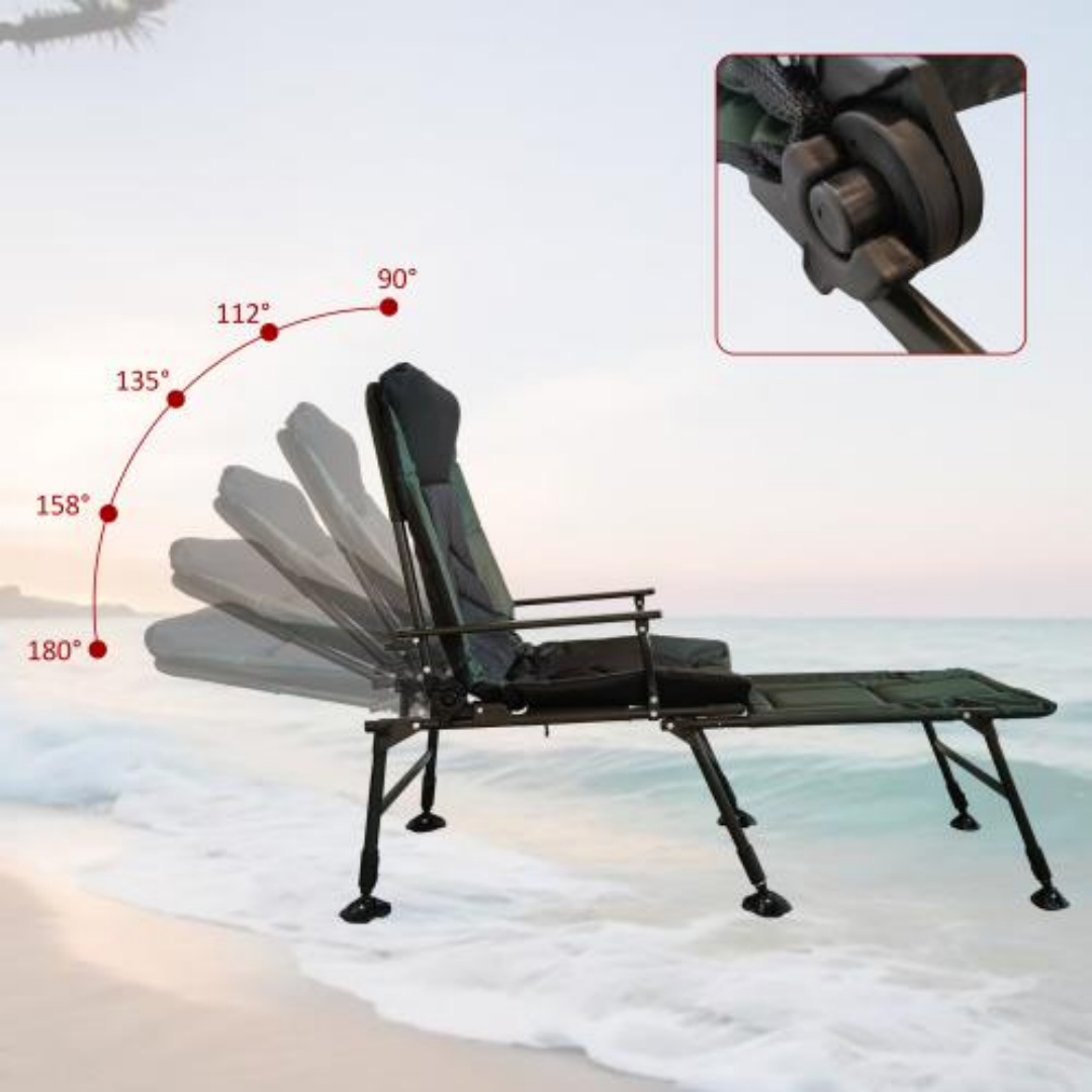 Camping Lounge Chair With Removable Footrest - Imagen 5