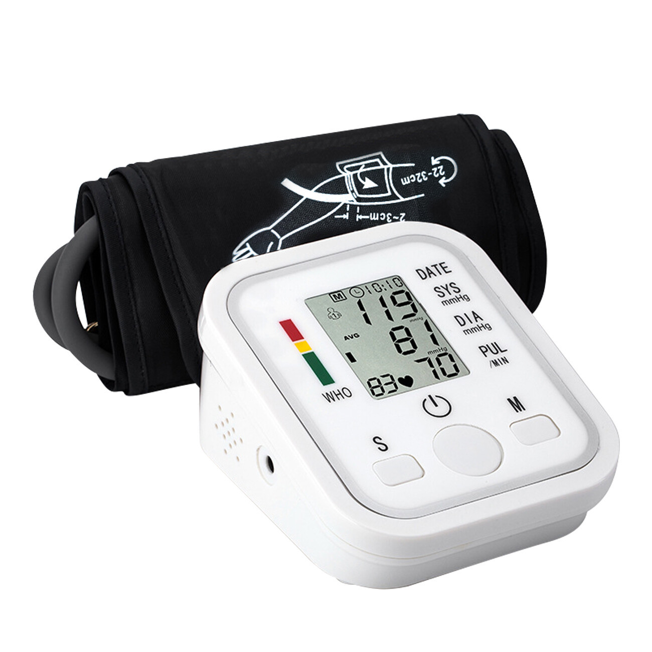 Automatic Upper Arm Blood Pressure Monitor Pulse Meter BP Machine Voice Talking - Imagen 3