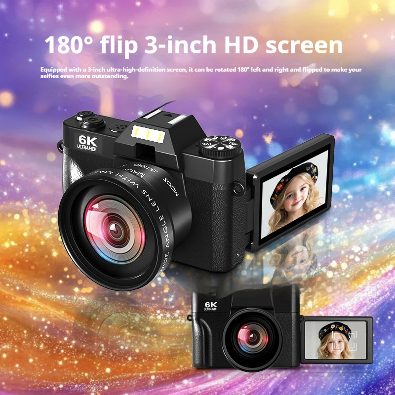 6K HD Digital Camera Mirrorless Camera Retro - Imagen 6