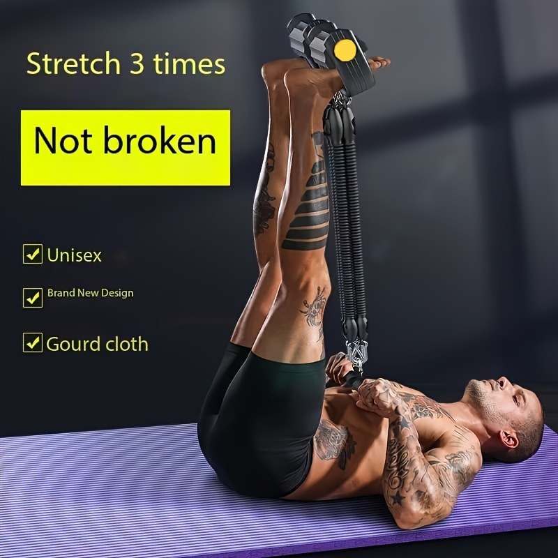 A Set Of Adjustable Resistance Tension Bands With Foot Pedals And Handles, High Resistance Level, Anti Fall, Suitable For Fitness Training, Body Stretching, And Abdominal Muscle Exercises - Image 6
