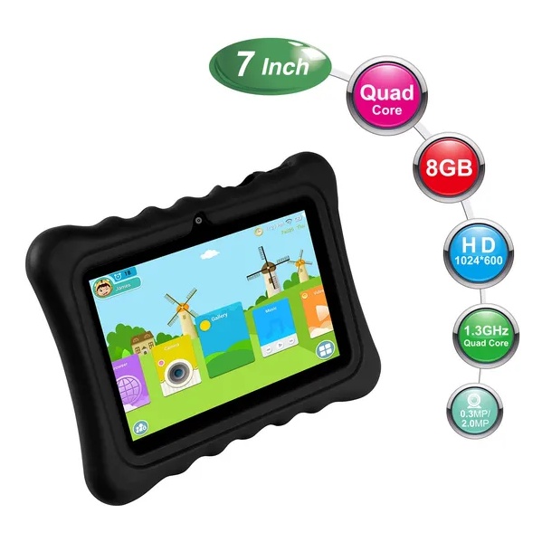 Shock-resistant Silicone Snap-on Case With Stand For 7' Tablets - Imagen 2