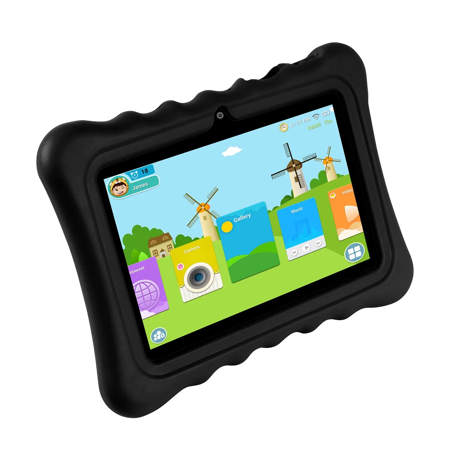 Shock-resistant Silicone Snap-on Case With Stand For 7' Tablets - Imagen 4